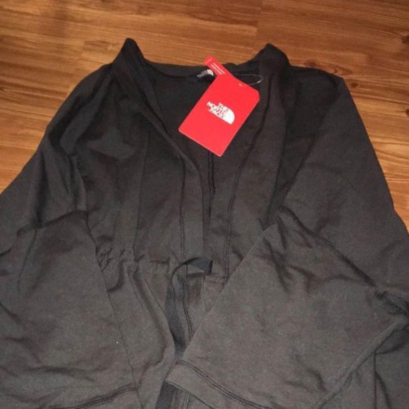 BRAND NEW women north face bayocean black wrap sweater / cardigan size M/L - Picture 2 of 2